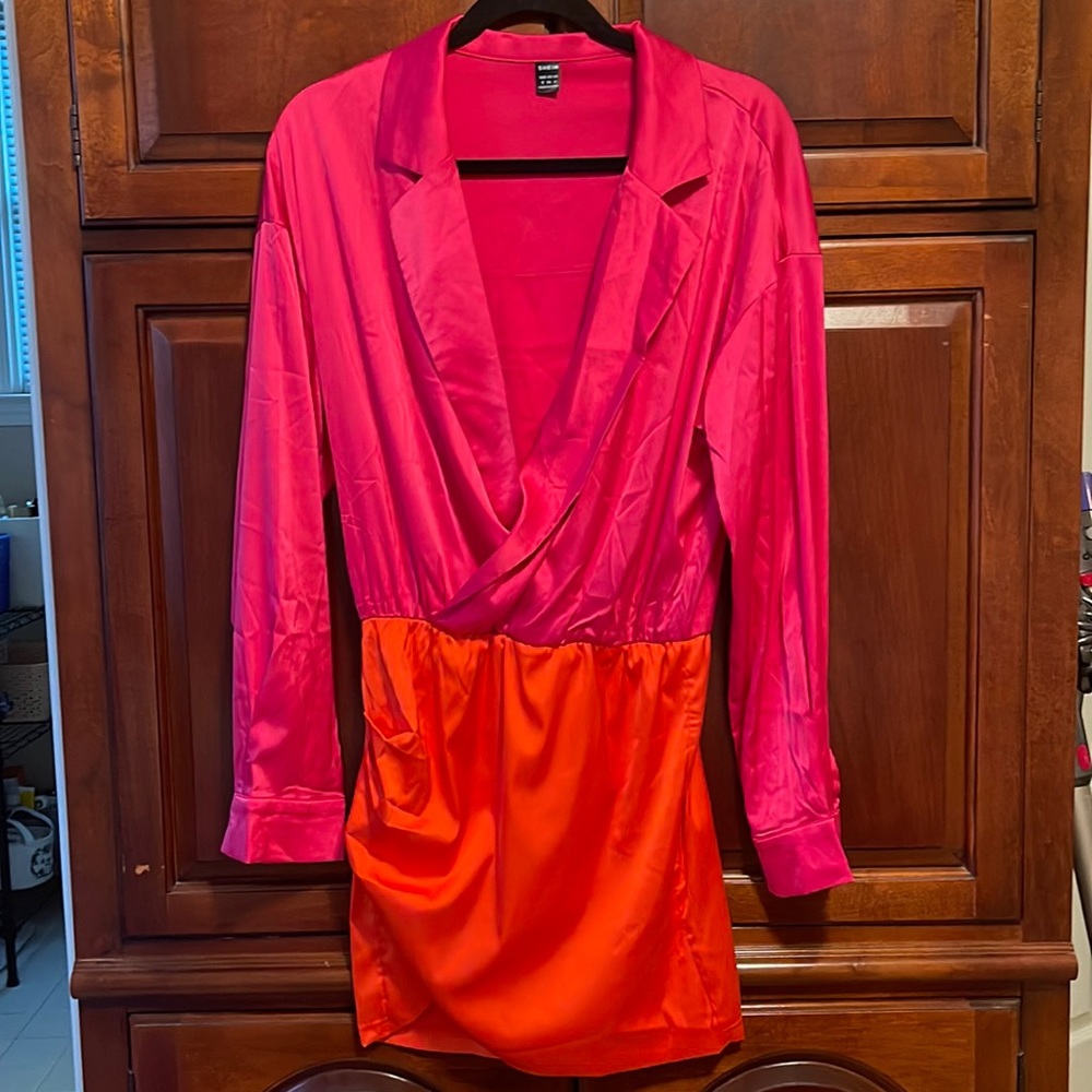 Pink and orange dress